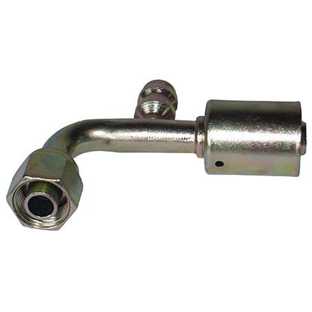 ATCO #8 FOR - Beadlock Step Up #10 90 w/R134a Port Fitting Steel SBX1326-3