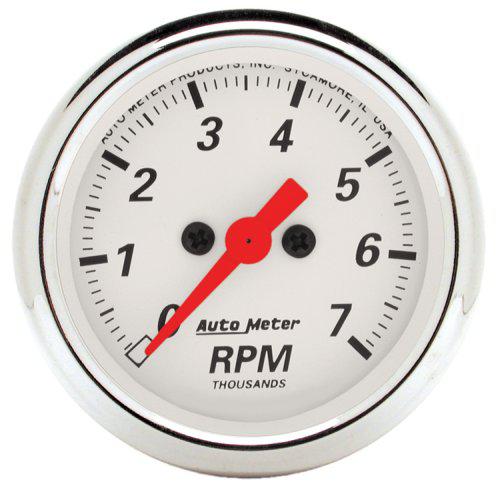 Autometer Arctic White 2-1/16in Tachometer 7000rpm AU1397