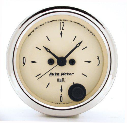 Autometer Antique Beige 2in Clock 12V AU1885