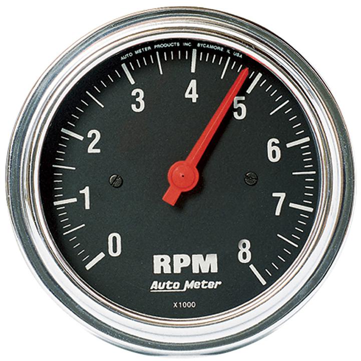Autometer Trad Chrome 3-3/8in Tachometer 8000rpm AU2499