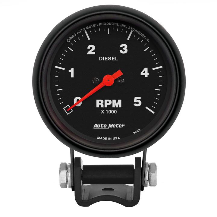 Autometer Z-Series 2-5/8in Diesel Tacho Gauge 5,000rpm Pedestal Mount AU2888
