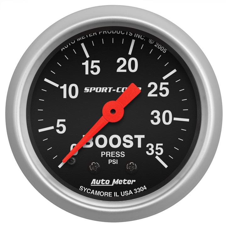 Autometer Sport-Comp 2-1/16in Boost Gauge 0-35PSI Mechanical AU3304