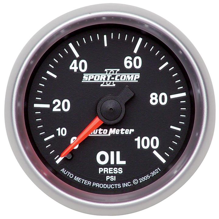 Autometer Sport-Comp II 2-1/16in Oil Pressure Gauge 0-100 PSI AU3621