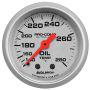 Autometer Ultra-Lite 2-1/16in Oil Temp Gauge 140-280F Mechanical AU4341