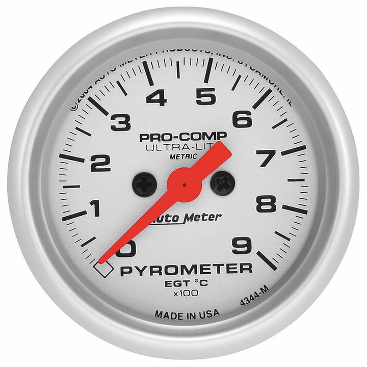 Autometer Ultra-Lite 2-1/16in Pyrometer Gauge 0-900C Full Sweep Electric AU4344-M
