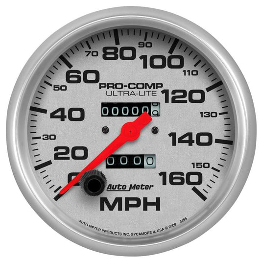 Autometer Ultra-Lite 5in Speedo Gauge 160MPH Mechanical In Dash AU4495