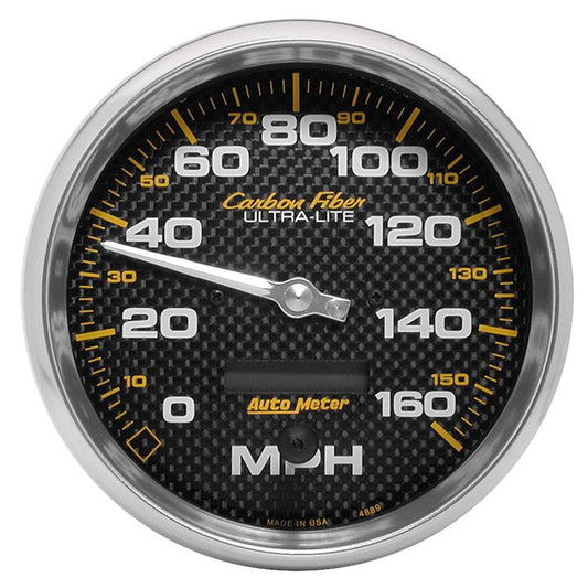 Autometer Carbon Fiber 5in Speedometer 160MPH AU4889