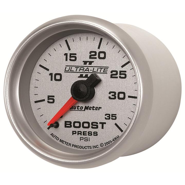 Autometer Ultra-Lite II 2-1/16in Boost Gauge 0-35 PSI Mechanical AU4904