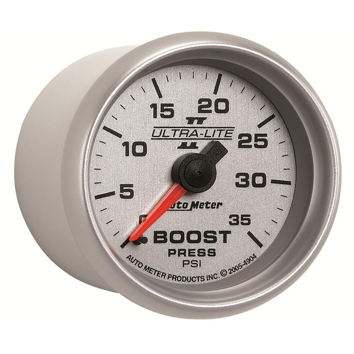 Autometer Ultra-Lite II 2-1/16in Boost Gauge 0-35 PSI Mechanical AU4904