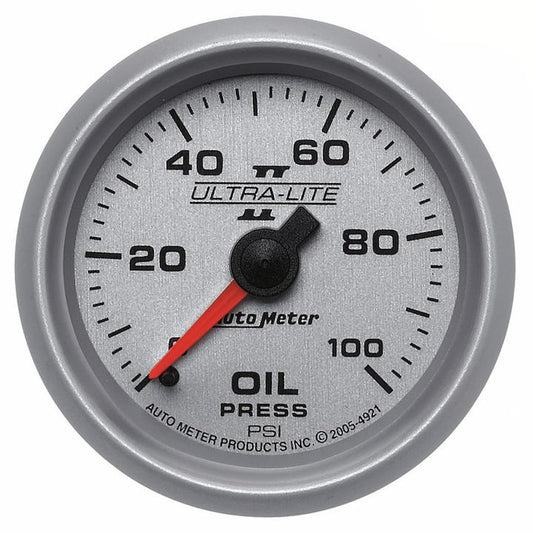 Autometer Ultra-Lite II 2-1/16in Oil Pressure Gauge 0-100 PSI AU4921