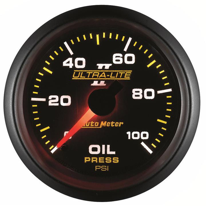 Autometer Ultra-Lite II 2-1/16in Oil Pressure Gauge 0-100 PSI AU4921