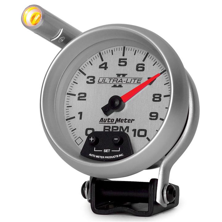 Autometer Ultra-Lite II 3-3/4in Tacho Gauge 10,000 rpm Pedestal AU4990