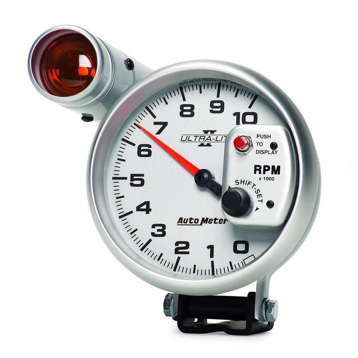 Autometer Ultra-Lite II 5in Tacho Gauge 10,000 rpm Shift-Light AU4999