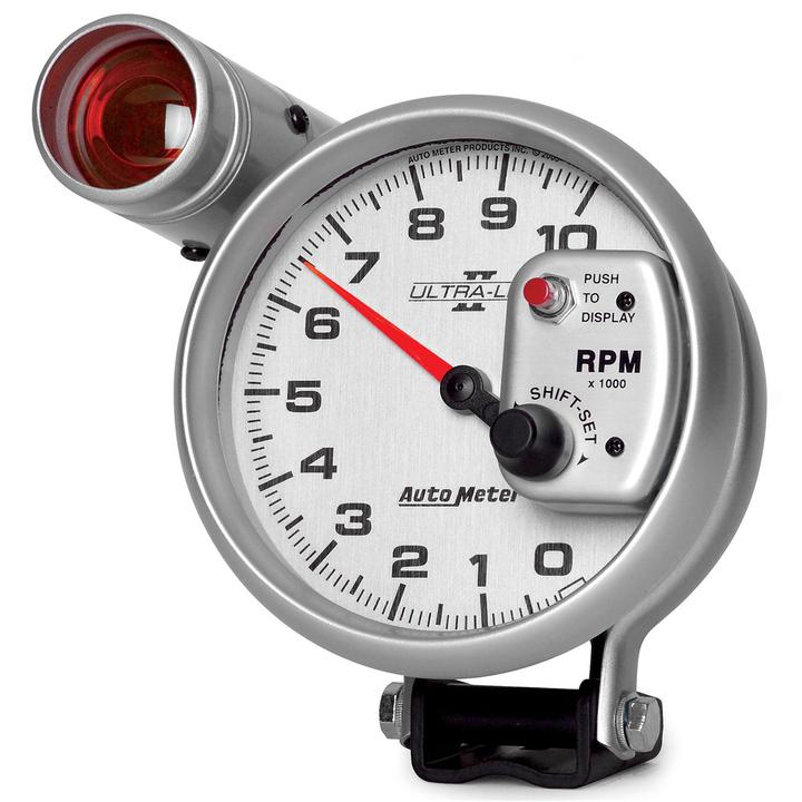 Autometer Ultra-Lite II 5in Tacho Gauge 10,000 rpm Shift-Light AU4999