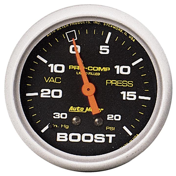 Autometer Pro-Comp 2-5/8in Boost/Vacuum Gauge 30in/Hg 20PSI Mechanical AU5401