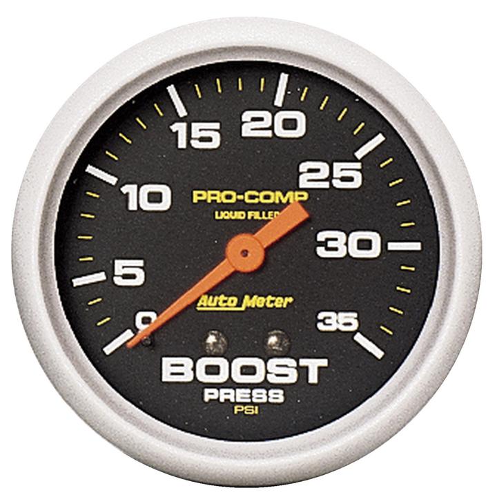 Autometer Pro-Comp 2-5/8in Boost Gauge 0-35 PSI Liquid Filled Mechanical AU5404