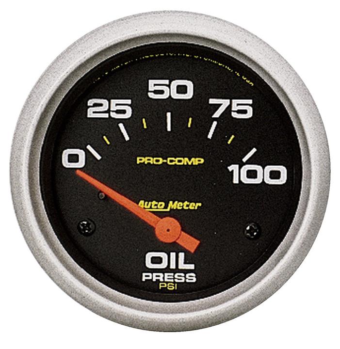 Autometer Pro-Comp 2-5/8in Oil Pressure Gauge 0-100 PSI Short Sweep Electric AU5427