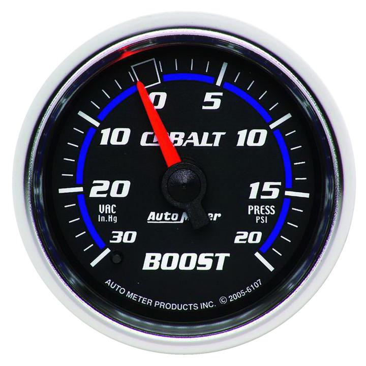 Autometer Cobalt 2-1/16in Boost/Vacuum Gauge 30in/Hg 20PSI Mechanical AU6107