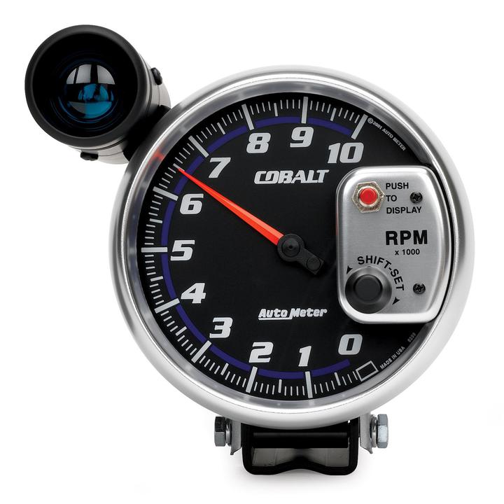 Autometer Cobalt 5in Tacho Gauge 10,000rpm Pedestal Mount w/Shift Light AU6299