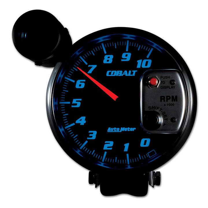 Autometer Cobalt 5in Tacho Gauge 10,000rpm Pedestal Mount w/Shift Light AU6299