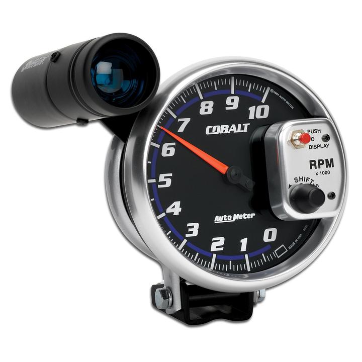 Autometer Cobalt 5in Tacho Gauge 10,000rpm Pedestal Mount w/Shift Light AU6299