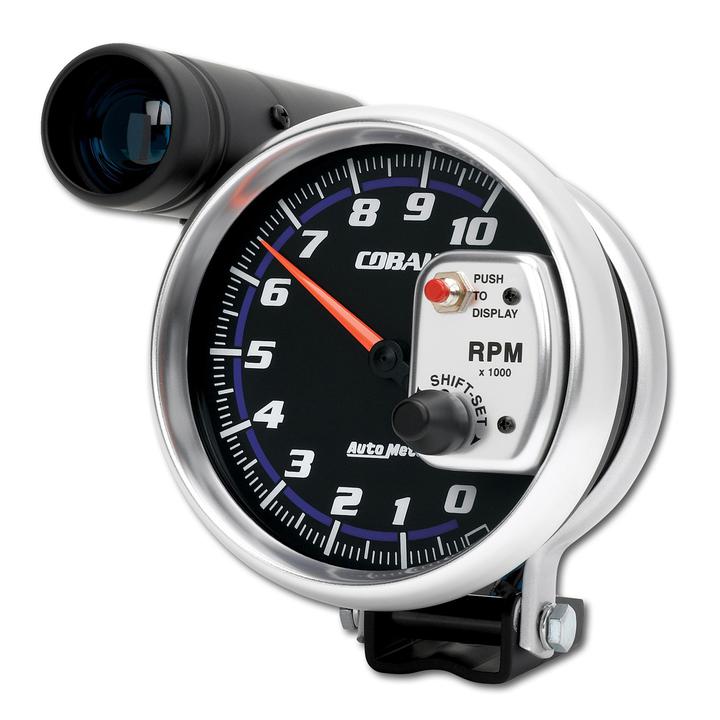 Autometer Cobalt 5in Tacho Gauge 10,000rpm Pedestal Mount w/Shift Light AU6299