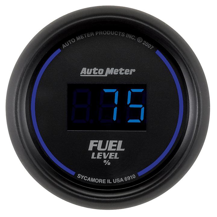 Autometer Cobalt Digital 2-1/16in Fuel Level Gauge Programmable Electric AU6910