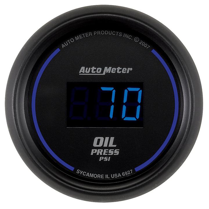 Autometer Cobalt Digital 2-1/16in Oil Pressure Gauge 5-100 PSI Electric AU6927