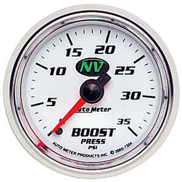 Autometer NV Series 2-1/16in Boost Gauge 0-35PSI Mechanical AU7304
