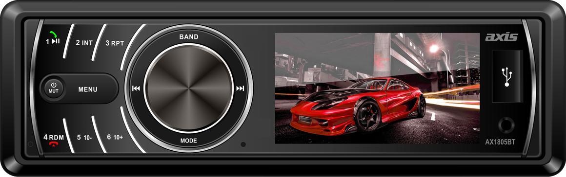 Axis Bluetooth USB Mechless Headunit w/ 3"" LCD AX1805BT