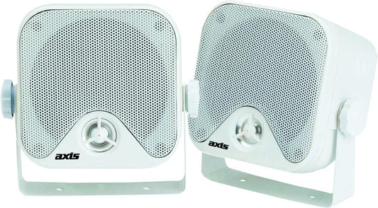 Axis Marine 4" 50W 2-Way Box Speakers White MA442