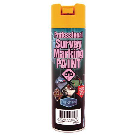 Balchan Professional Survey Marking Paint Yellow 350g BA032
