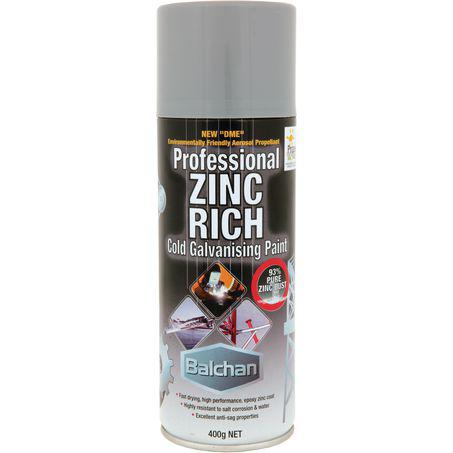 Balchan Professional Zinc Rich Liquid Cold Galvanising Paint 400g BA1214
