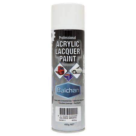 Balchan Professional Acrylic Lacquer Paint Gloss White 400g BACRYL011