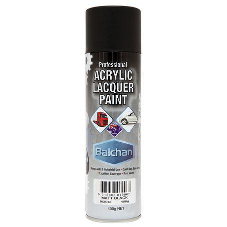 Balchan Professional Acrylic Lacquer Paint Matt Black 400g BACRYL013