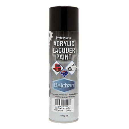 Balchan Professional Acrylic Lacquer Paint Gloss Black 400g BACRYL014