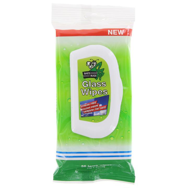 Bars Bugs Glass Wipes 25pk BBGW25