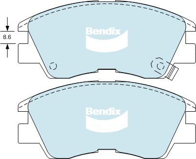 Bendix 4x4 Brake Pad Set Front DB1113 -4WD