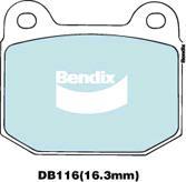 Bendix General CT Brake Pad Set Front DB116 GCT