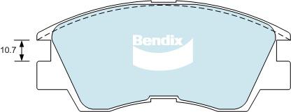 Bendix Heavy Duty Brake Pad Set Front DB1168 HD