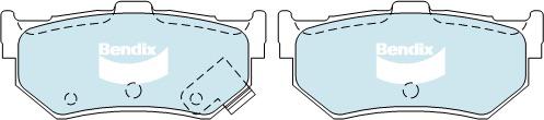 Bendix General CT Brake Pad Set Rear DB1196 GCT