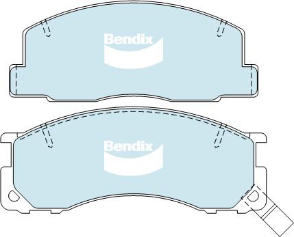 Bendix General CT Brake Pad Set Front DB1215 GCT