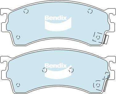 Bendix Heavy Duty Brake Pad Set Front DB1255 HD