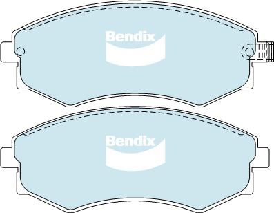 Bendix General CT Brake Pad Set Front DB1263 GCT