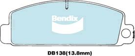 Bendix General CT Brake Pad Set Front DB138 GCT