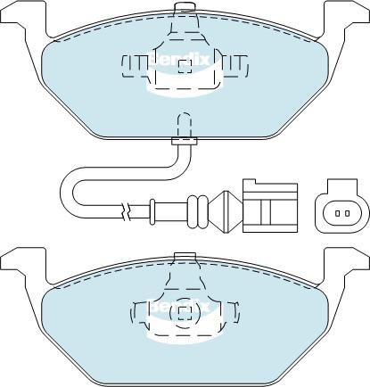 Bendix Protrans Brake Pad Set Front DB1405 PR