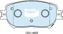 Bendix General CT Brake Pad Set Front DB1462 GCT