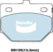 Bendix General CT Brake Pad Set Front DB159 GCT