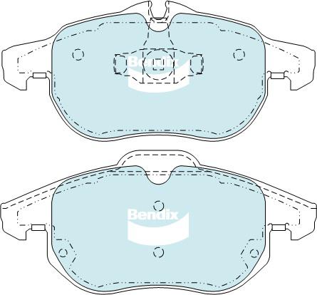Bendix General CT Brake Pad Set Front DB1664 GCT