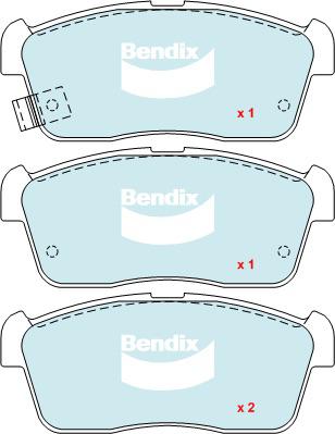 Bendix General CT Brake Pad Set Front DB1674 GCT